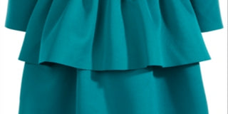 First Impressions Baby Girl's Scuba Ruffled Bow Dress Green Size 6-9 M