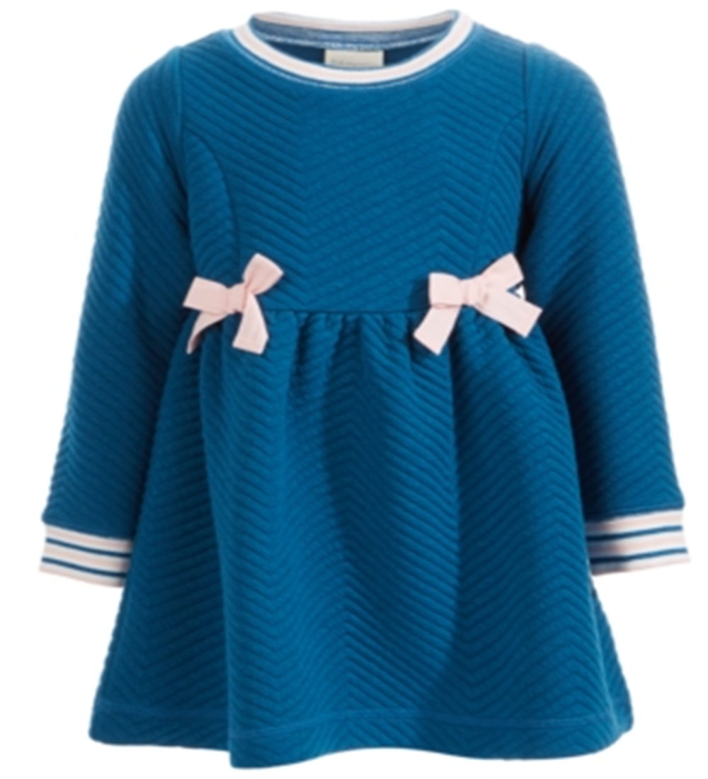 First Impressions Baby Girl's Quilted Dress Blue Size 3-6M