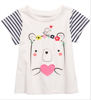First Impressions Baby Girl's Bear Print Cotton T-Shirt  White Size 3-6M