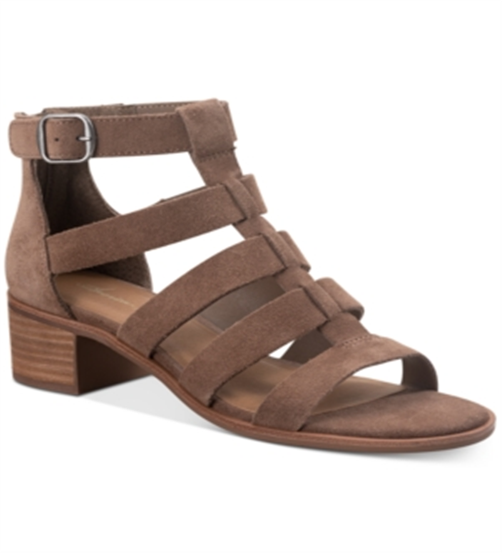 American Rag Sonia Gladiator Leather Sandals  - Taupe Suede Gray Size 6.5
