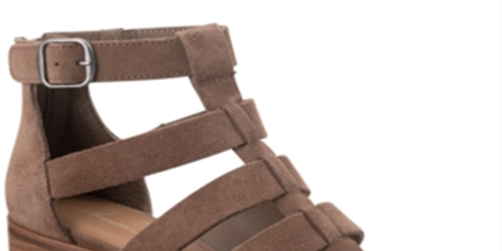 American Rag Sonia Gladiator Leather Sandals  - Taupe Suede Gray Size 6.5