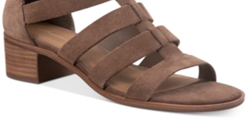 American Rag Sonia Gladiator Leather Sandals  - Taupe Suede Gray Size 6.5