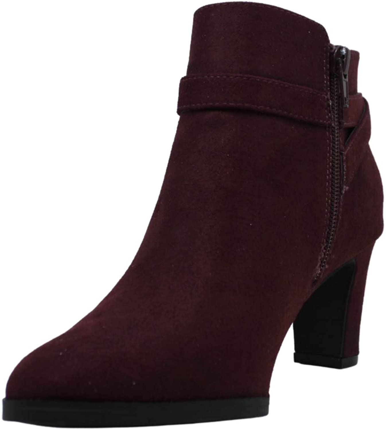 Charter Club Women's Pixxy Faux Suede Booties Dress Boots Wine Size 6M