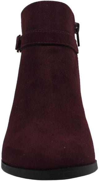 Charter Club Women's Pixxy Faux Suede Booties Dress Boots Wine Size 6M