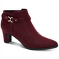Charter Club Women's Pixxy Faux Suede Booties Dress Boots Wine Size 6M