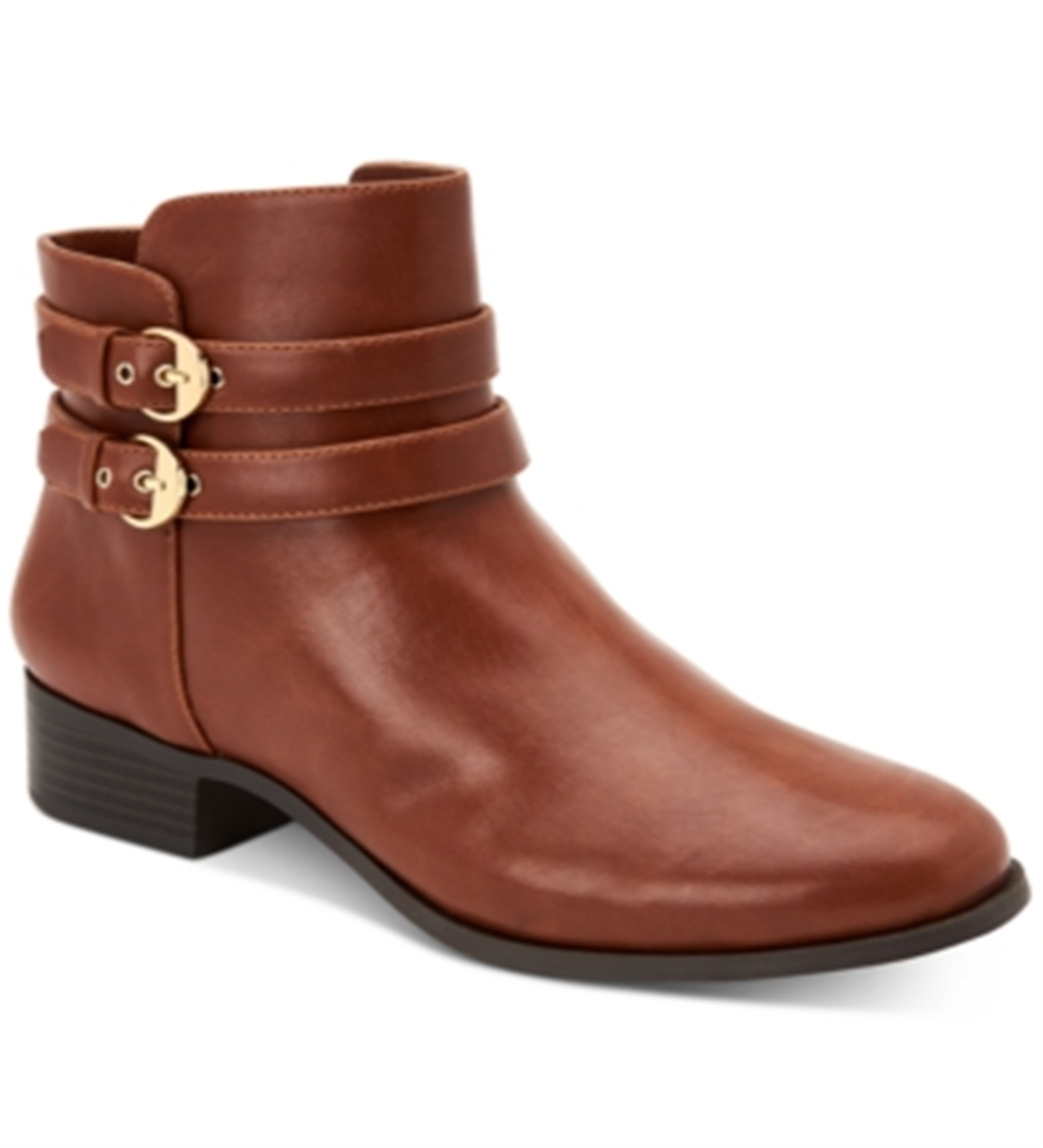 Charter Club Womens Jaimee Closed Toe Ankle Fashion Boots, Cognac, Size 6