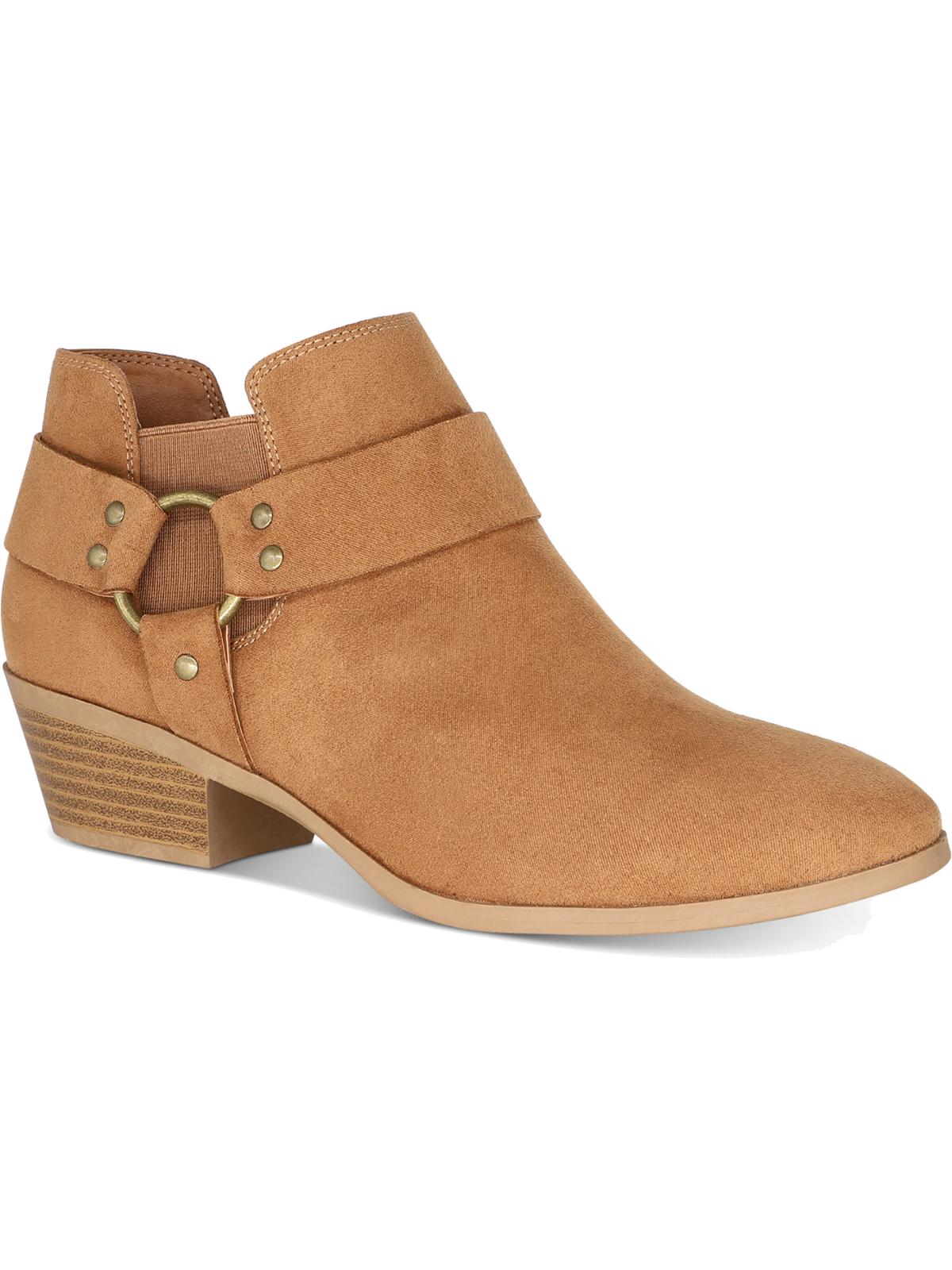 Style & Co. Women's Winnde Harness Booties Ankle Boots Brown Size 6M