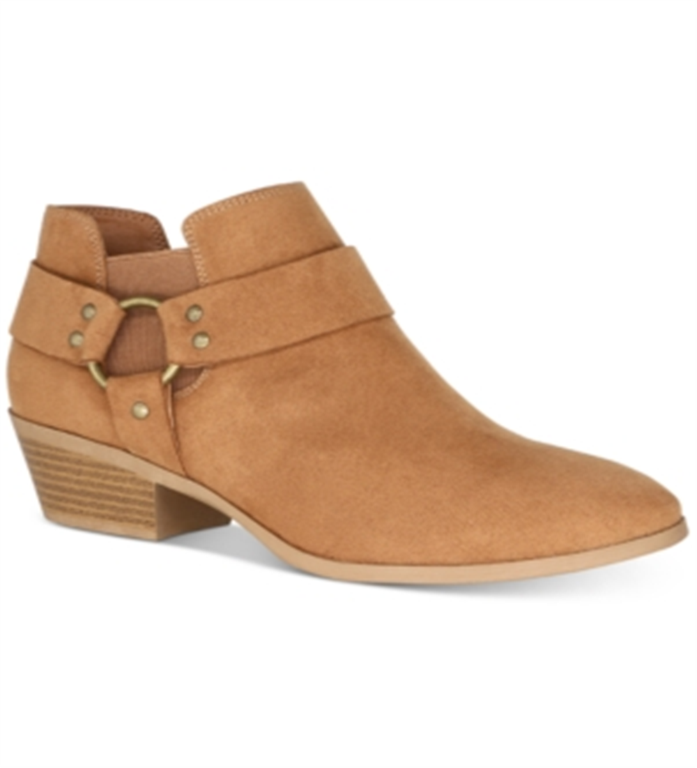Style & Co. Women's Winnde Harness Booties Ankle Boots Brown Size 6M
