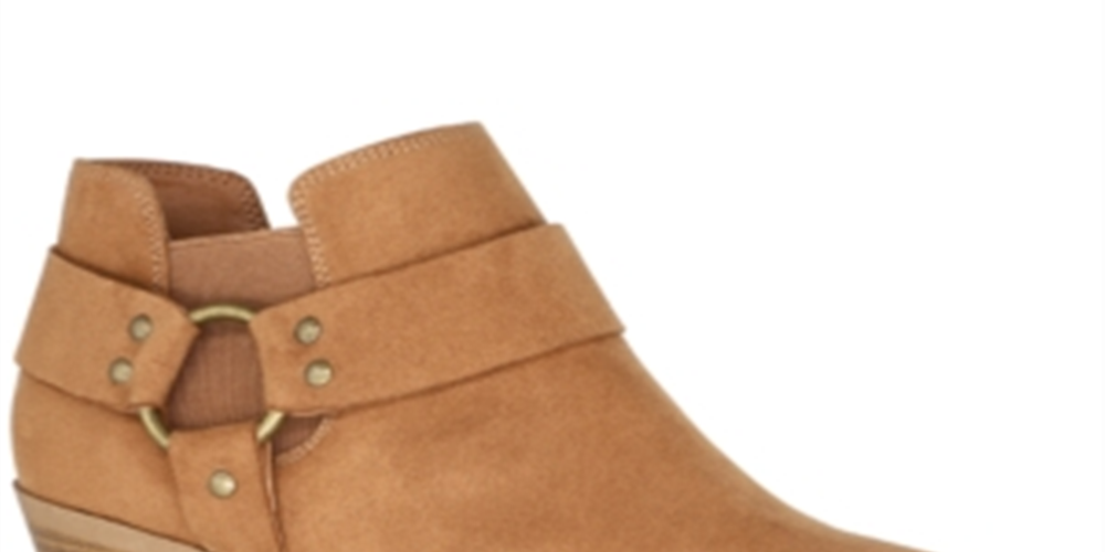 Style & Co. Women's Winnde Harness Booties Ankle Boots Brown Size 6M