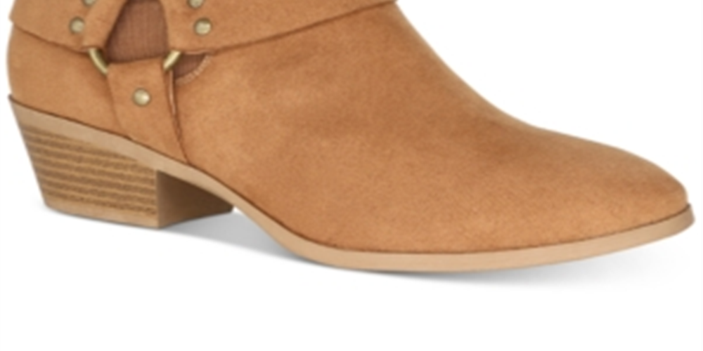 Style & Co. Women's Winnde Harness Booties Ankle Boots Brown Size 6M