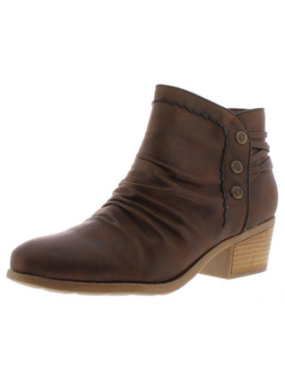 Baretraps Women's Bethany Ankle Almond Toe Booties Brown  Size 6,
