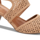 Style & Co Women's Hortensia Faux Suede Perforated Heel Sandals Brown Size 6.5