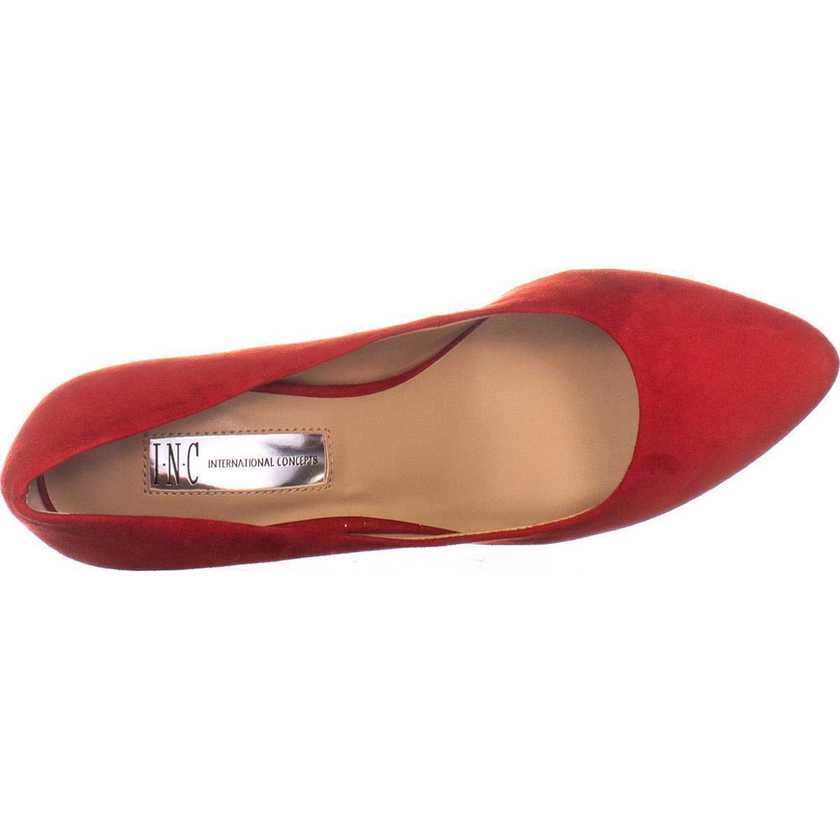 INC International Concepts Womens Zitah Suede Pointed Toe, Red Lava, Size 6