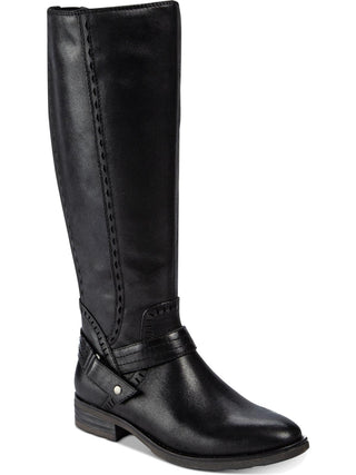 Baretraps Womens Abram WC Faux Leather Wide Calf Riding Boots Black Size 6.5