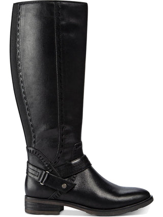 Baretraps Womens Abram WC Faux Leather Wide Calf Riding Boots Black Size 6.5
