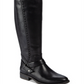 Baretraps Womens Abram WC Faux Leather Wide Calf Riding Boots Black Size 6.5