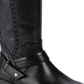 Baretraps Womens Abram WC Faux Leather Wide Calf Riding Boots Black Size 6.5