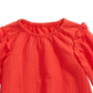 First Impressions Baby Girl's Metallic Striped Bow Trim Top Red Size 6-9 M