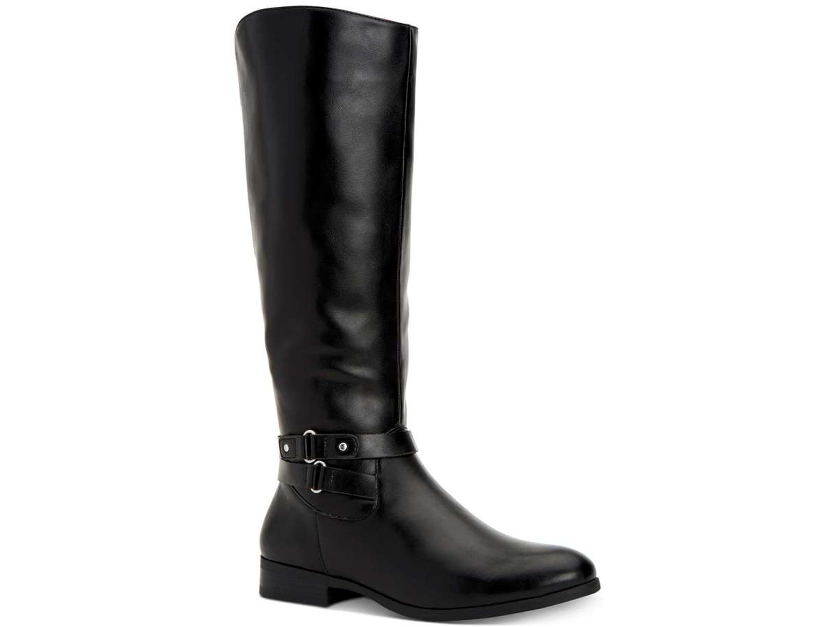Style & Co Women's Kindell Leather Closed Toe Mid-Calf Fashion Boots Black Size 6M