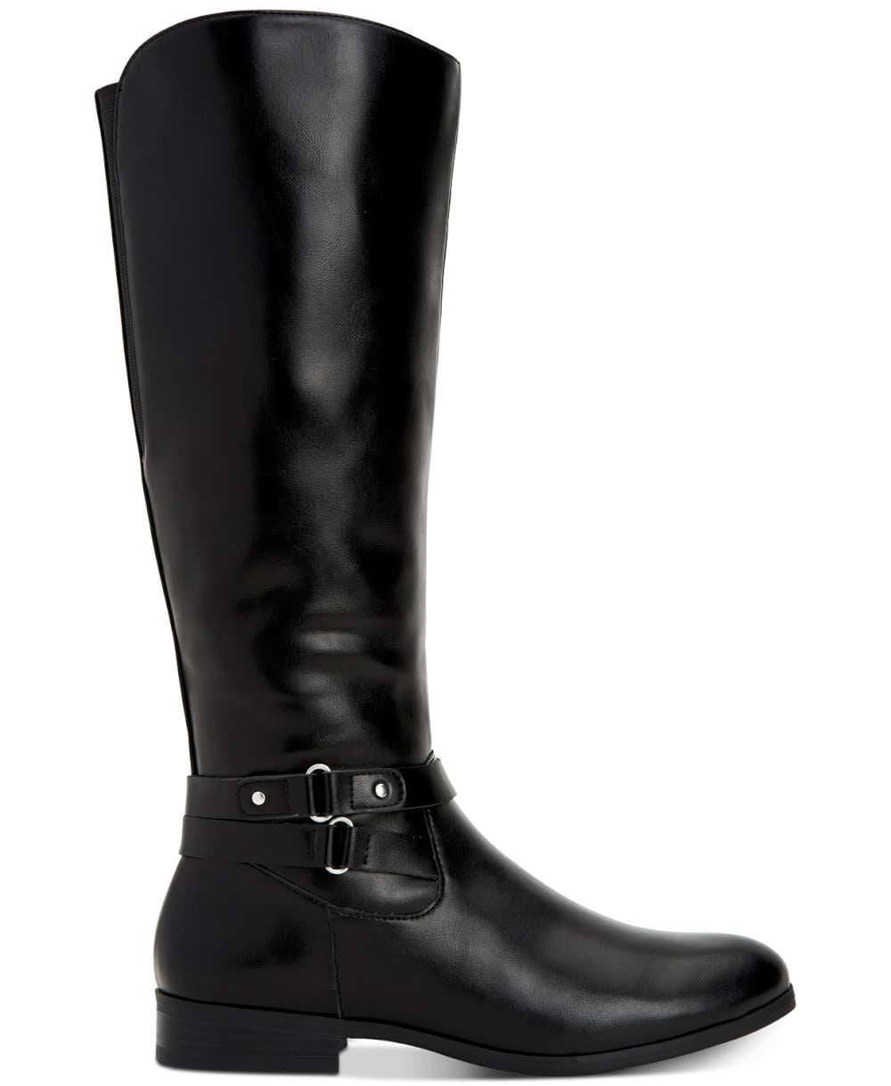 Style & Co Women's Kindell Leather Closed Toe Mid-Calf Fashion Boots Black Size 6M