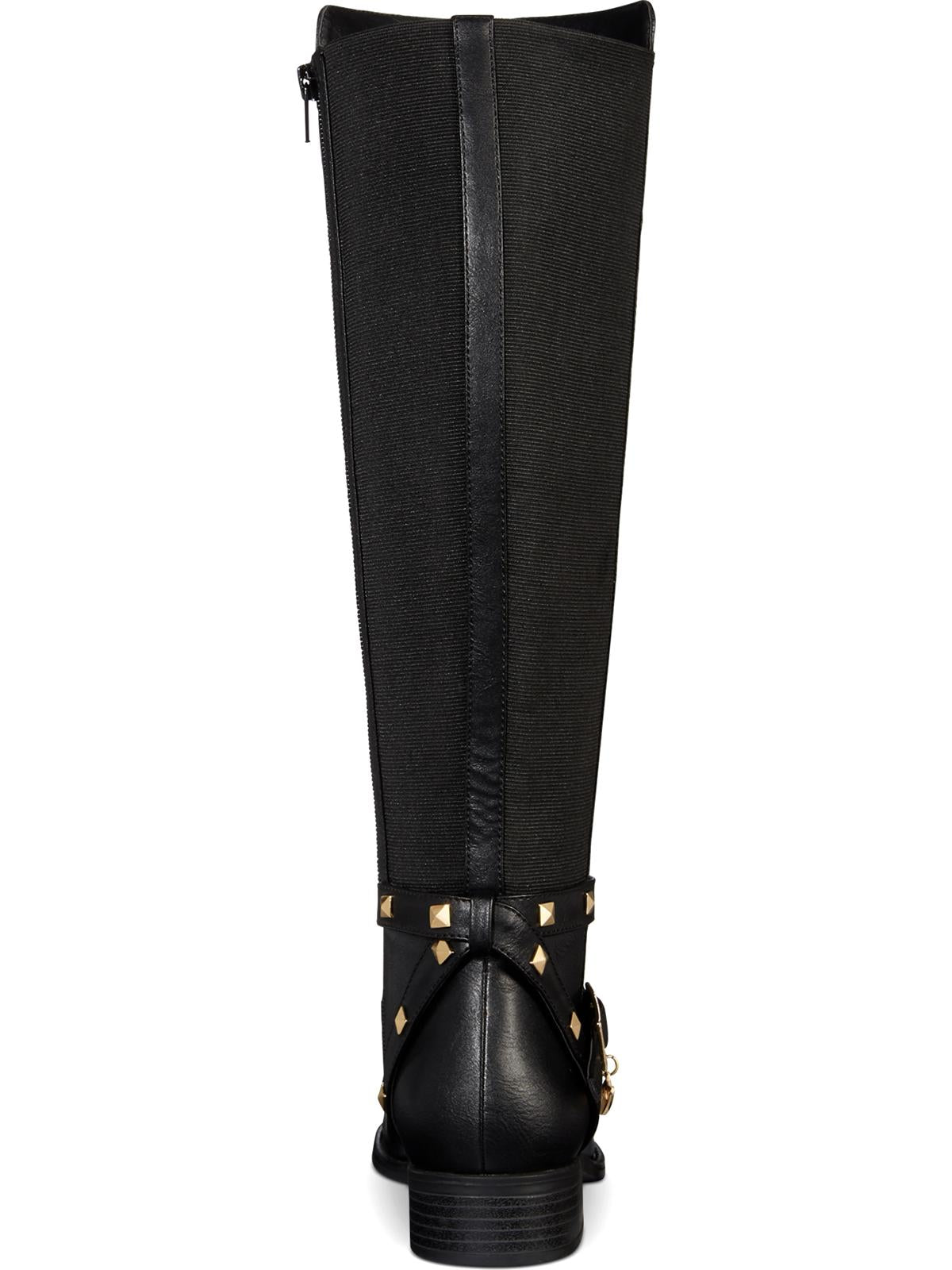 Thalia Sodi Womens Vallie Faux Leather Tall Riding Boots Black 6 M