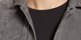 John Varvatos Collection Men's Silky Coat Regular Fit Grey Size XS