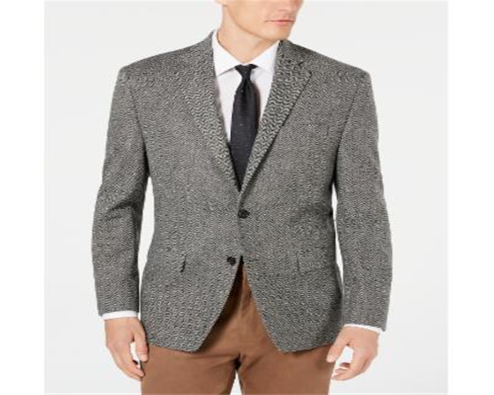 Ralph Lauren Men's Herringbone Regular Fit Wool Blend Suit Gray Size 42