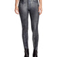 William Rast Women's Sculpted Coated Snake Print Skinny Jeans Black Size 31