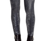 William Rast Women's Sculpted Coated Snake Print Skinny Jeans Black Size 31