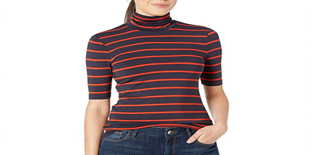 Ralph Lauren Women's Striped Short Sleeve T-Shirt Top Blue Size Petite Large