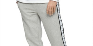 Calvin Klein Men's Logo Stripe Fleece Sweatpants Gray Size 24
