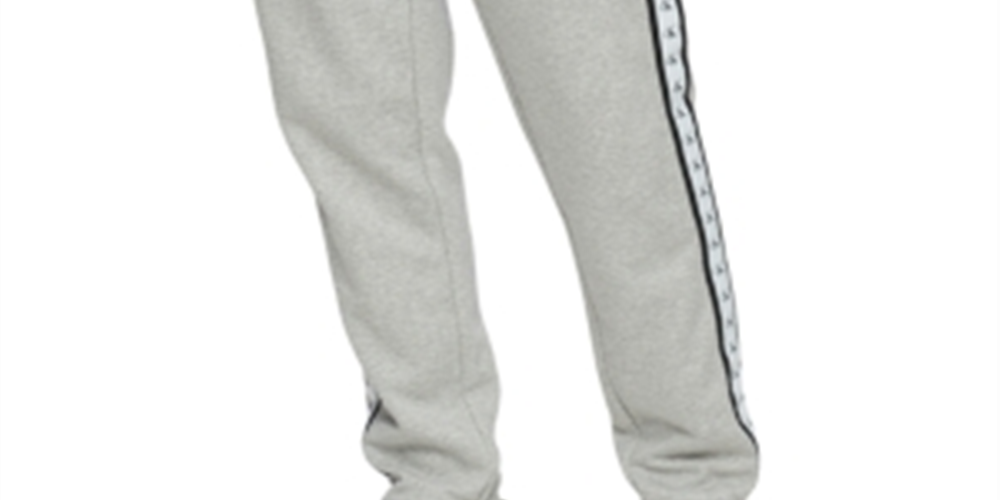 Calvin Klein Men's Logo Stripe Fleece Sweatpants Gray Size 24