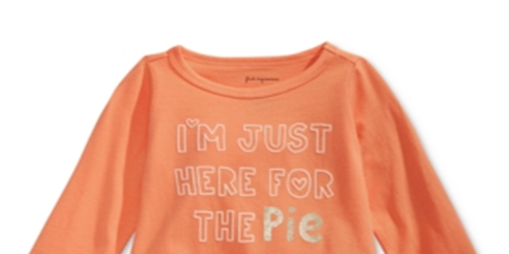 First Impressions Baby Girl's Cotton Pie Peplum Hem T-Shirt Orange Size 12M
