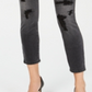 INC International Concepts Women's Embellished Ripped Skinny Jeans Black Size 16