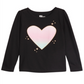 Epic Threads Little Girl's Ombre Heart T-Shirt Black Size 6