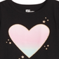 Epic Threads Little Girl's Ombre Heart T-Shirt Black Size 6