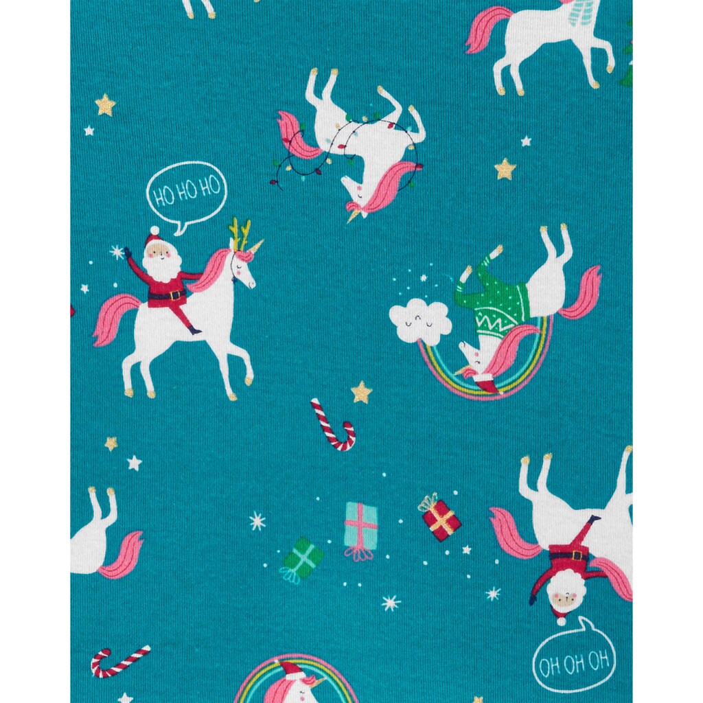 Carter's Little & Big Girl's 2 Pc Cotton Unicorn Pajamas Set Green Size 5