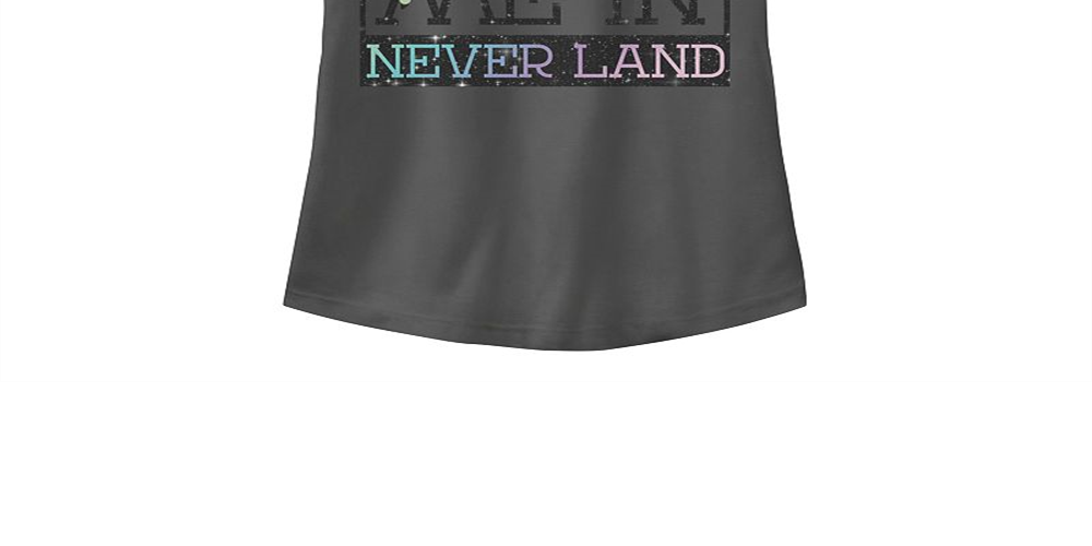 Licensed Character Juniors Tinkerbell Meet Me in Neverland Racerback Tank Gray Size Small