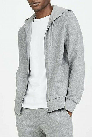 Theory Men's Mattis Slim Fit Zip Hoodie Grey Size Large