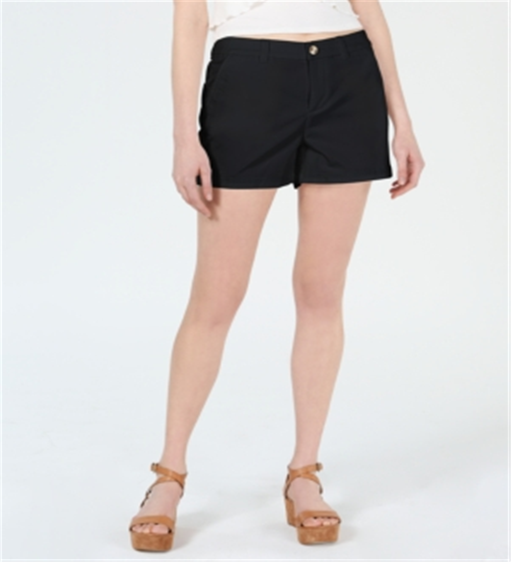 Maison Jules Women's Flat Front Chino Shorts Black Size 16