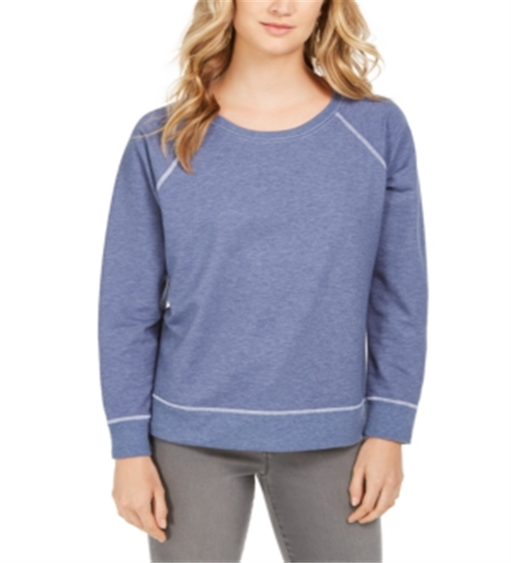 Style & Co Women's Sweatshirt Blue Size Petite Large