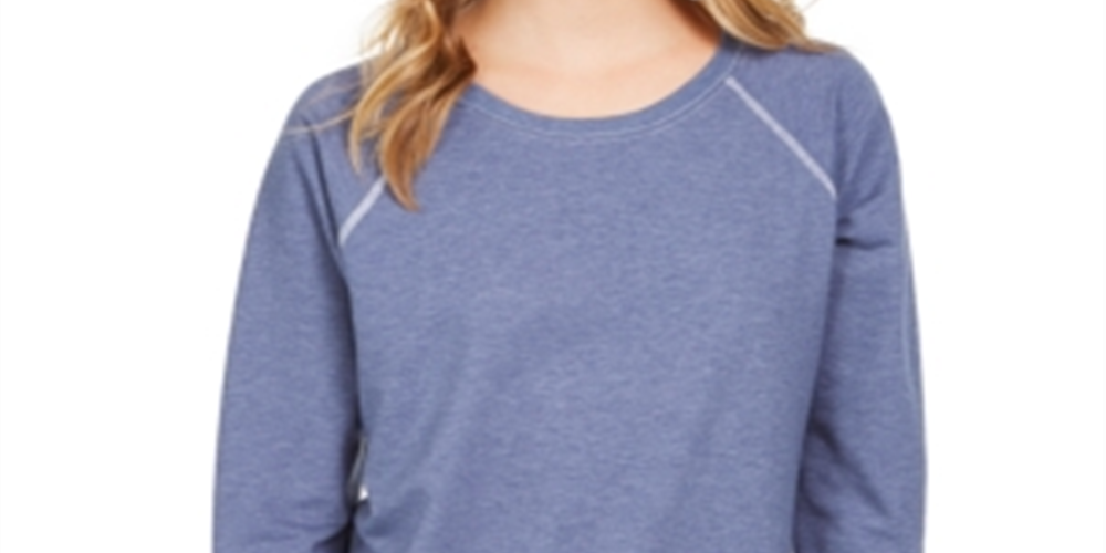 Style & Co Women's Sweatshirt Blue Size Petite Large