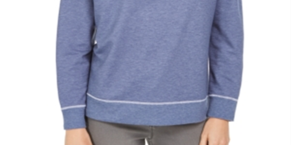 Style & Co Women's Sweatshirt Blue Size Petite Large