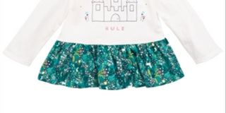 First Impressions Baby Girl's Cotton Peplum Hem Tunic White Size 3-6M