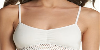 Free People Women's Intimates Ruched Eyelet Everyday Sports Bra Brown Size X-Small