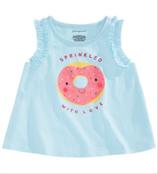First Impressions Baby Girl's Donut Graphic Top Blue Size -2T