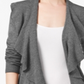 Karen Scott Women's Ruffle Front Cardigan Gray Size XL