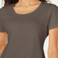 Karen Scott Women's Short Sleeve Scoop Neck Top -Olive Green Size M