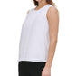 Calvin Klein Women's Pleated Sleeveless Blouse Green Size M