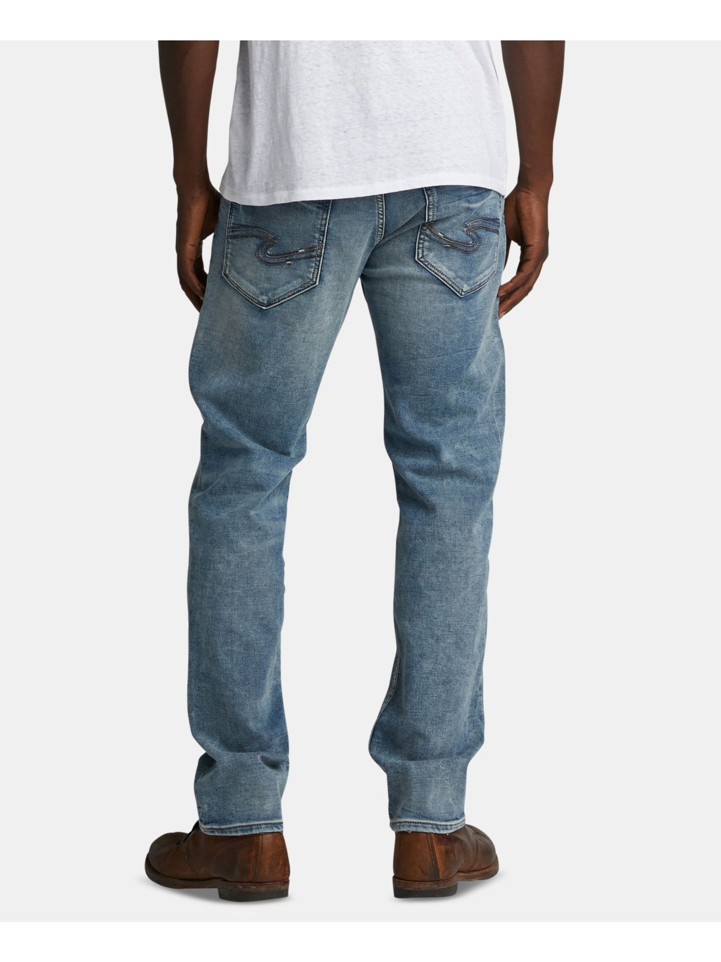 Silver Jeans Co. Men's Tapered Relaxed Fit Denim Jeans Blue Size 40X30